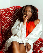 Danielle Ivory Lace Robe