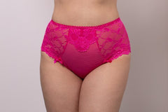 Lady in Hot Pink Lace Brief